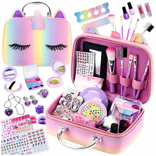 VEĽKÁ SADA KOZMETICKÉHO LÍČENIA NA NEHTY MAKE-UP PRE DETI, KRABIČKA XXL